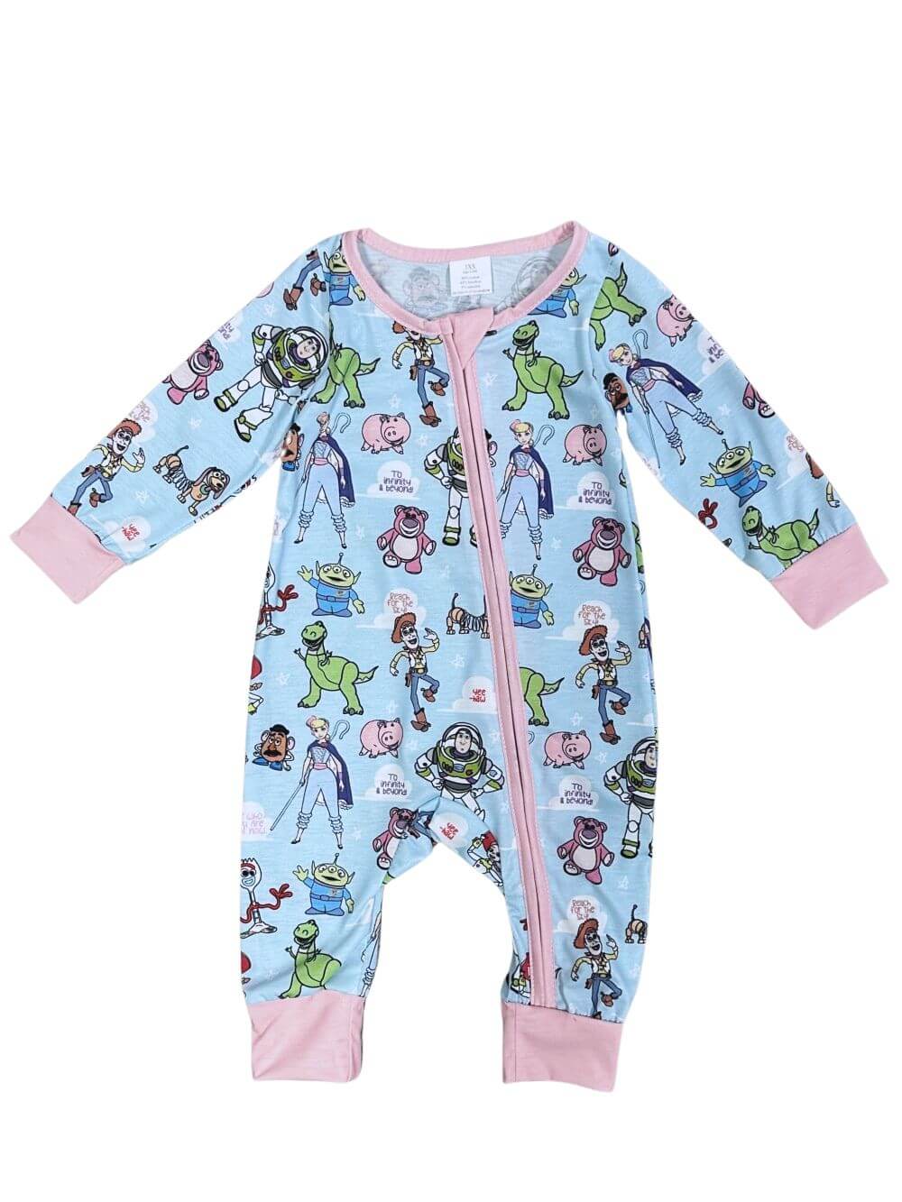 Toy Friends Blue & Pink Baby Zip Up Sleeper - Sydney So Sweet