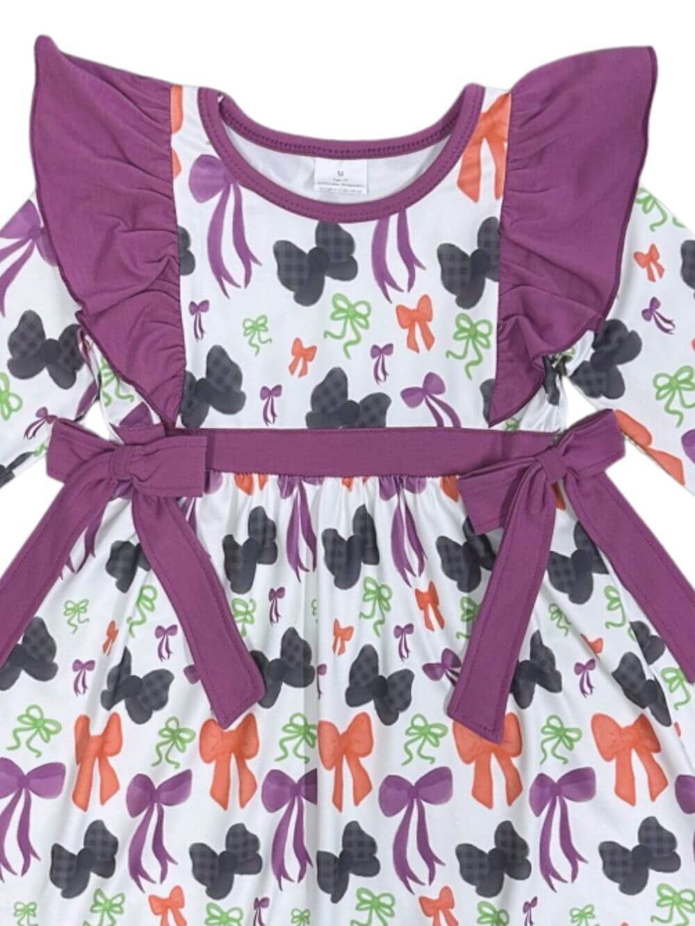 Trick or Twirl Girls Bow Detail Halloween Dress - Sydney So Sweet