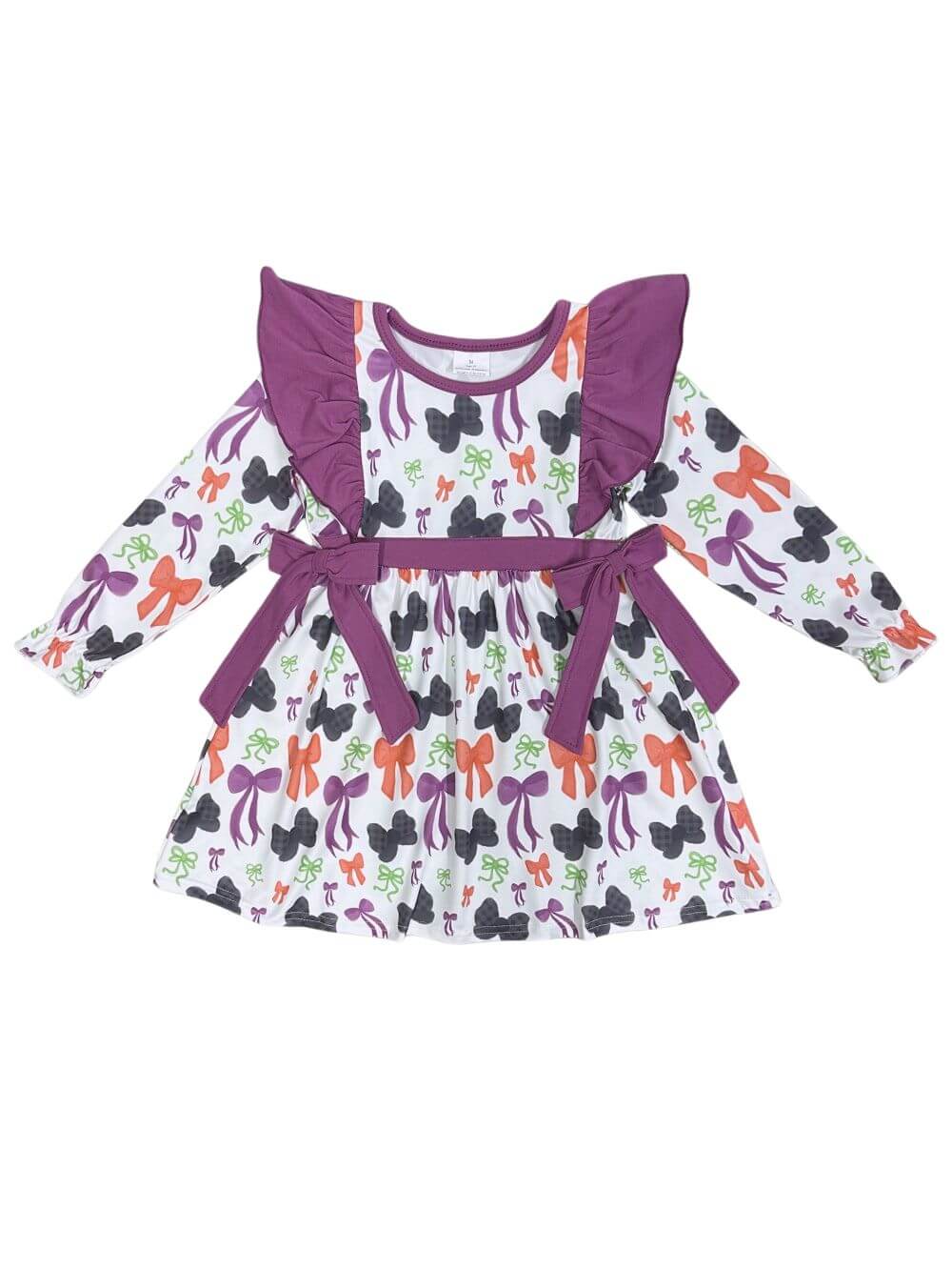 Trick or Twirl Girls Bow Detail Halloween Dress - Sydney So Sweet