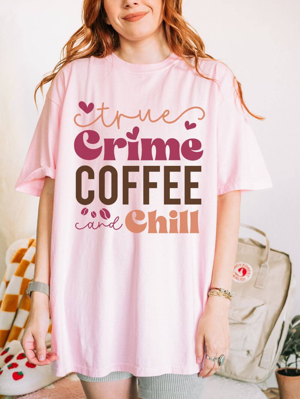 True Crime Coffee and Chill T-Shirt Cozy Graphic Tee