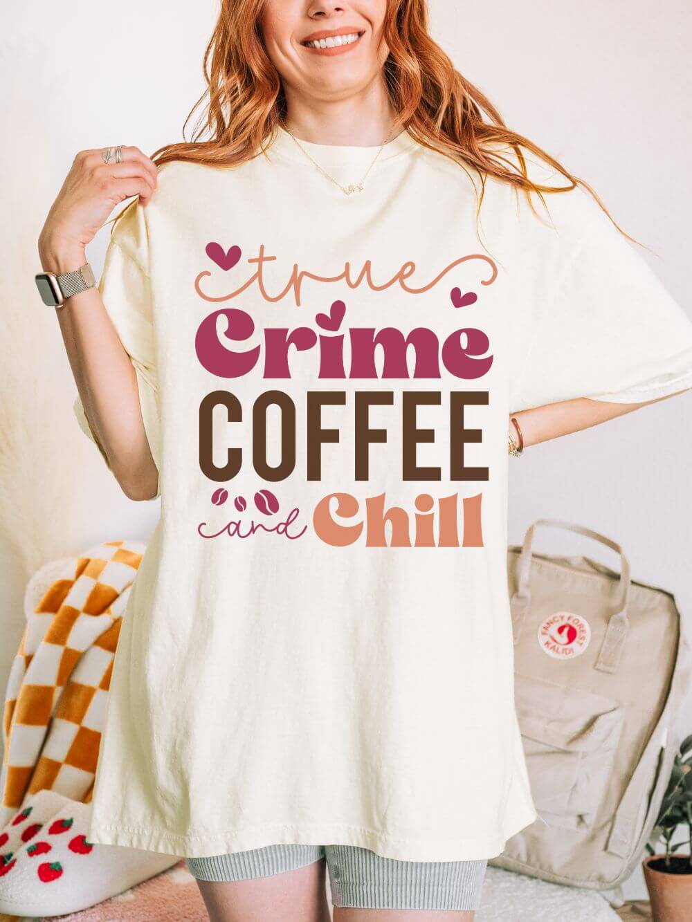 True Crime Coffee and Chill T-Shirt Cozy Graphic Tee