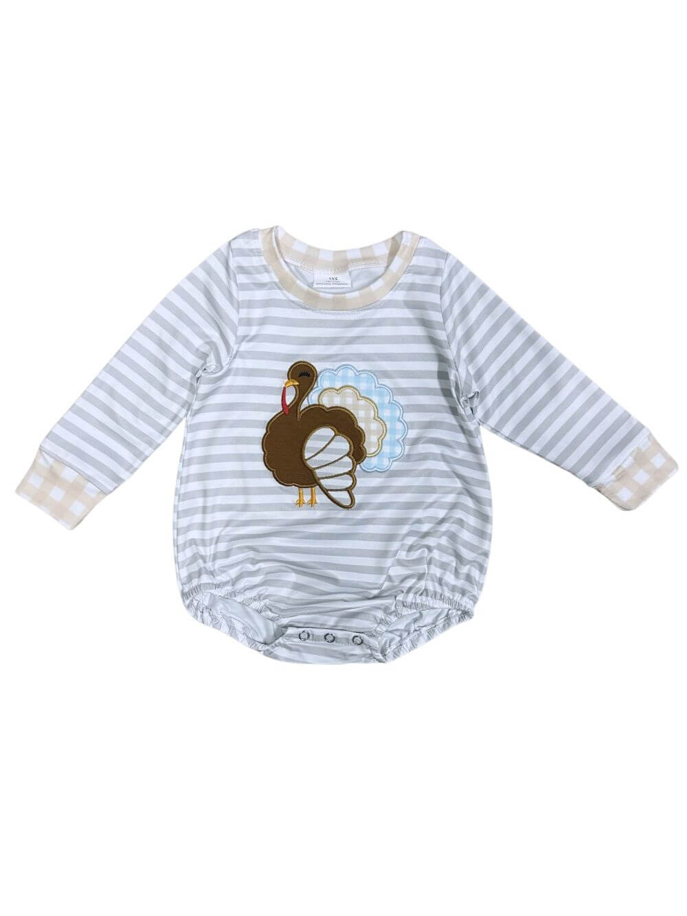 Turkey Snuggles Boys Thanksgiving Baby Bubble Romper - Sydney So Sweet