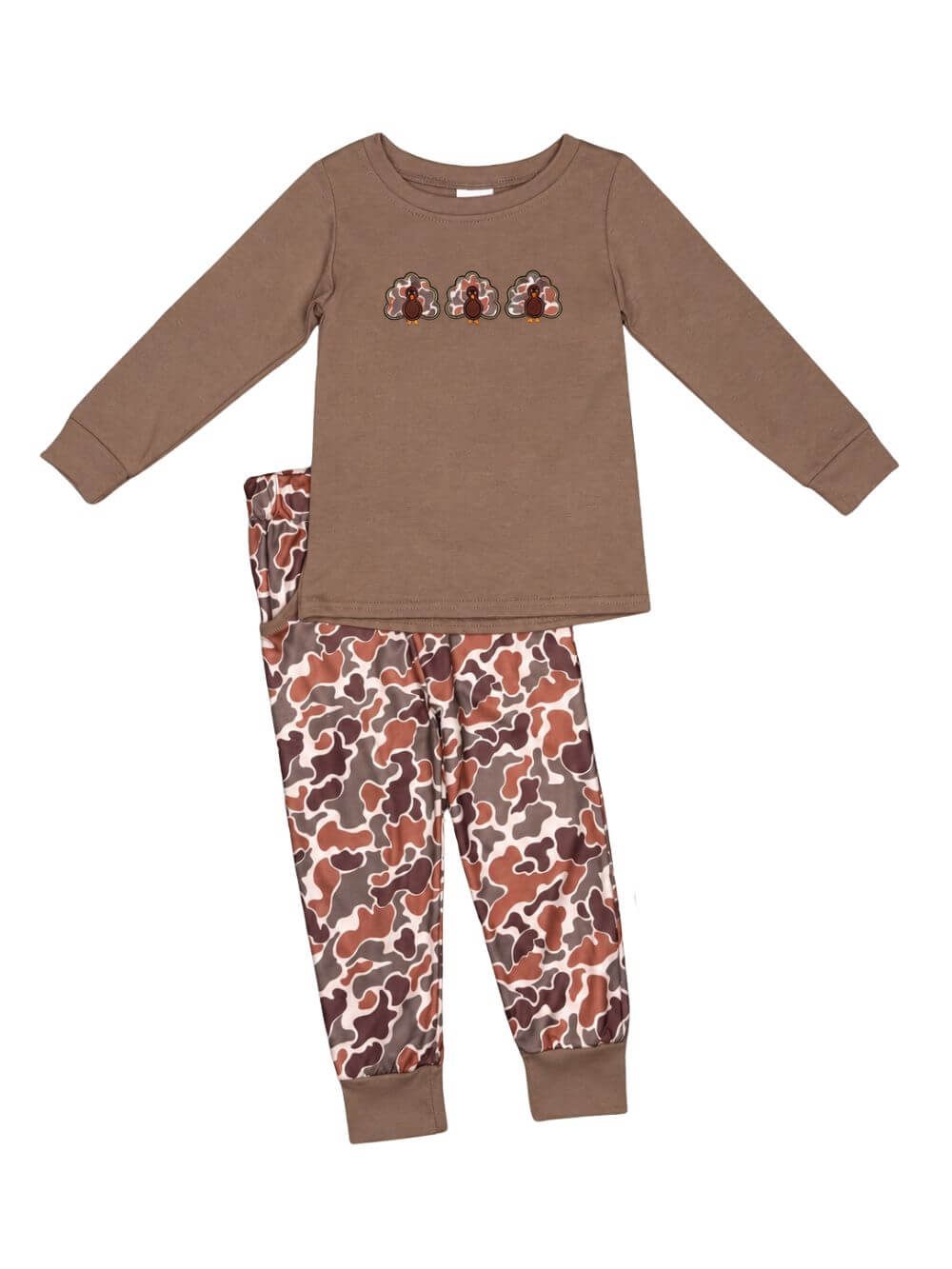 Turkey Time Camo Boys Thanksgiving Jogger Outfit