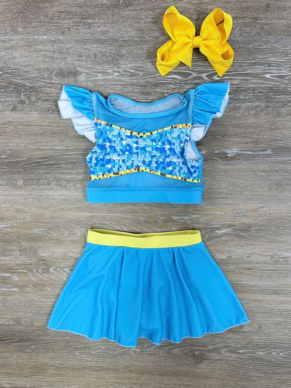 Turquoise Princess 2 Piece Skirted Swimsuit - Sydney So Sweet