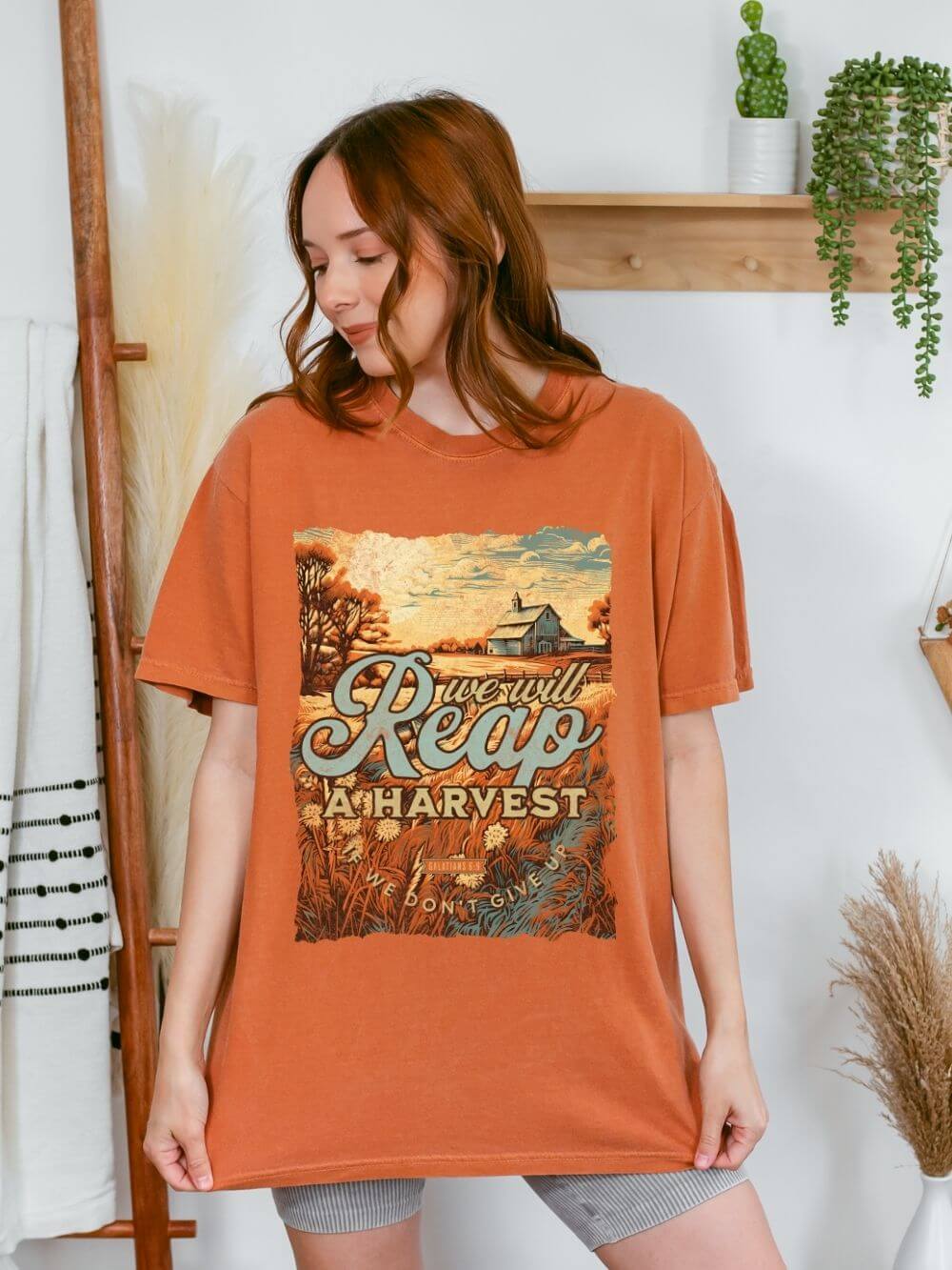 We Will Reap a Harvest T-Shirt Vintage Fall Christian Tee