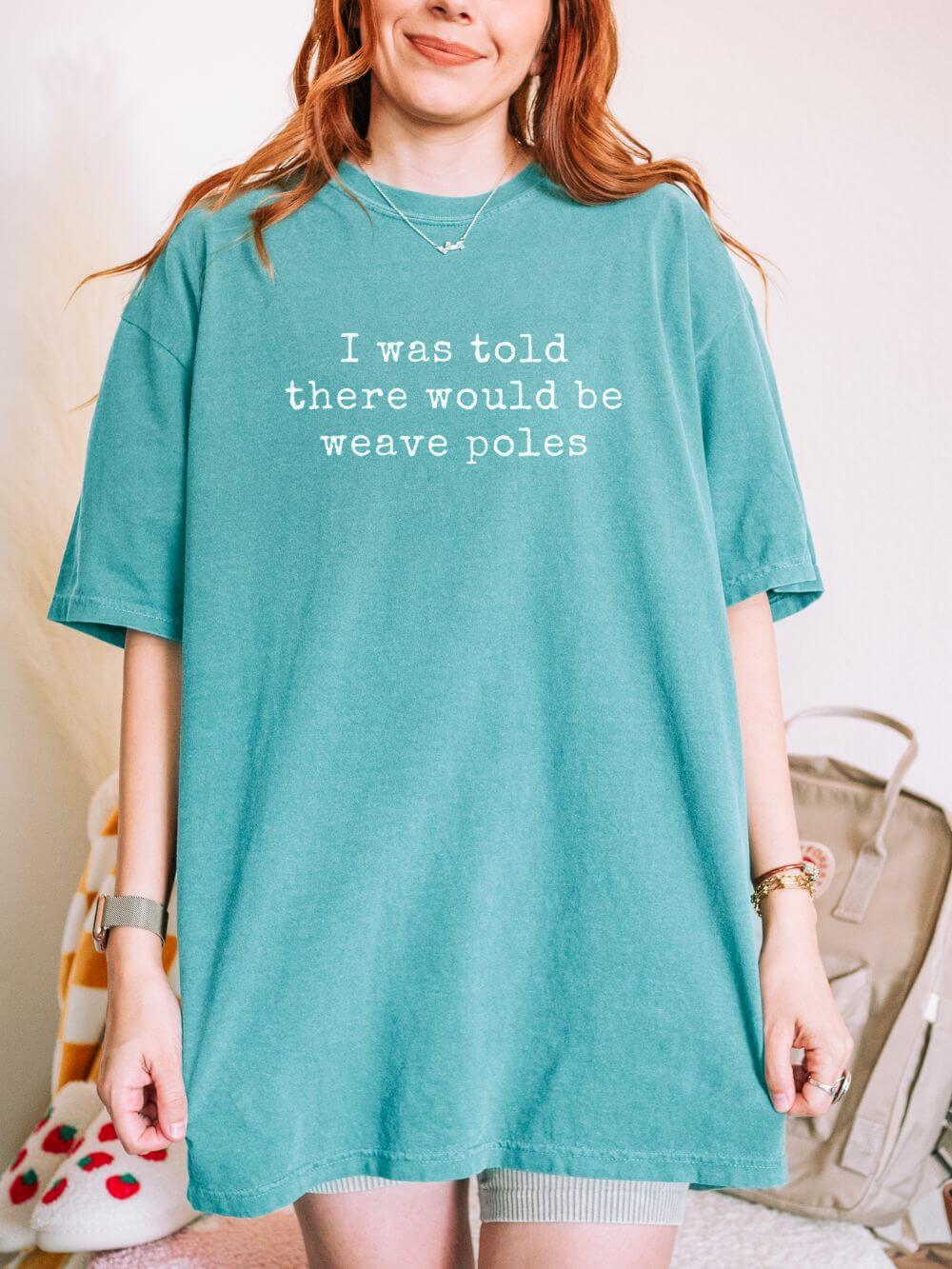 I Was Told There Would be Weave Poles Dog Agility Graphic T-Shirt Unisex Short Sleeve Tee - Sydney So Sweet