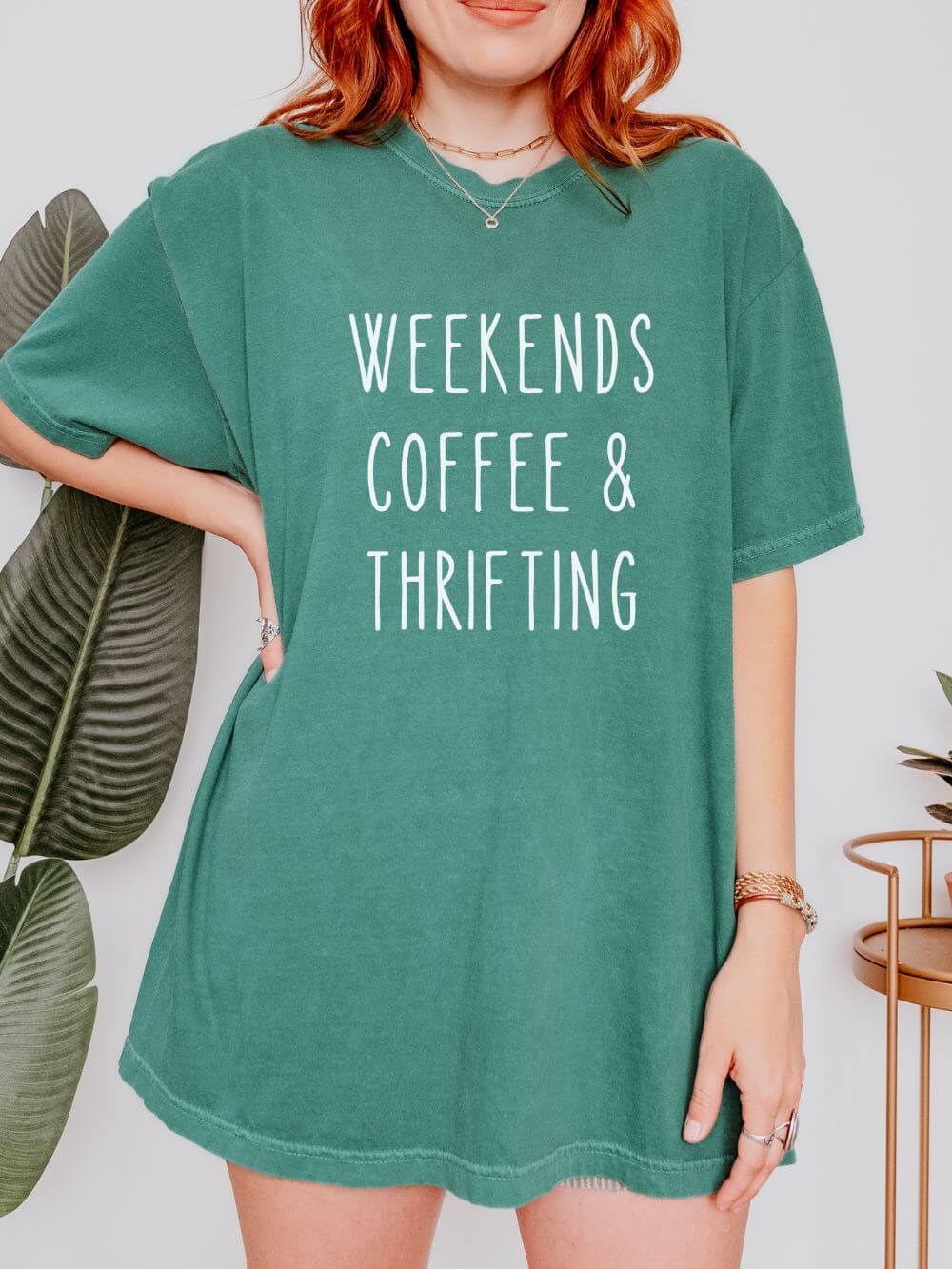 Weekends Coffee & Thrifting T-Shirt Graphic Unisex Tee - Sydney So Sweet