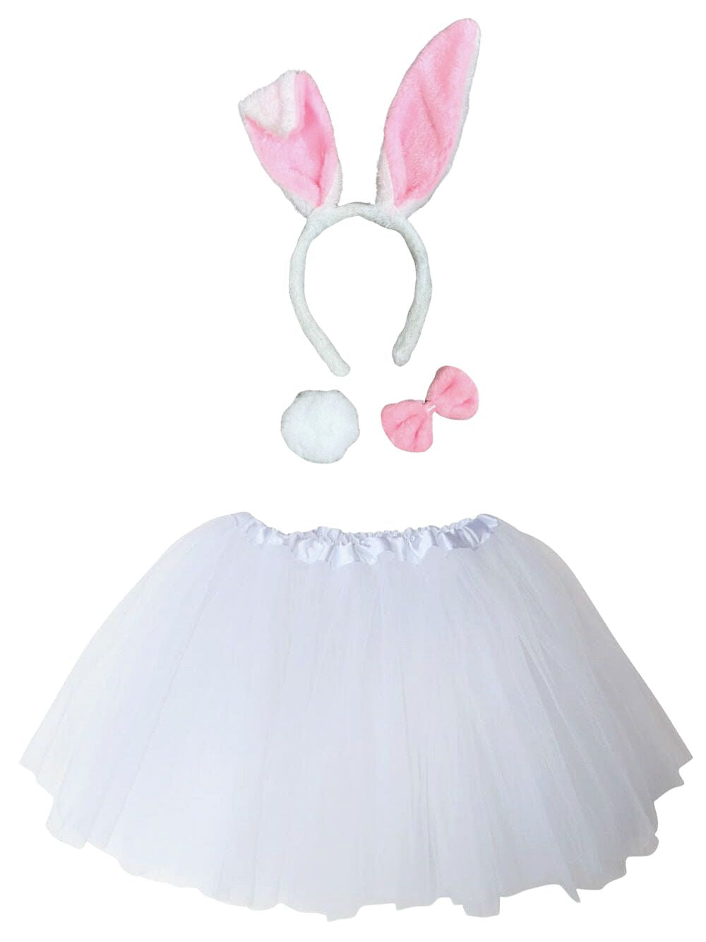 Adult White Rabbit Costume - Tutu Skirt &amp; Headband Set for Adult or Plus Size - Sydney So Sweet