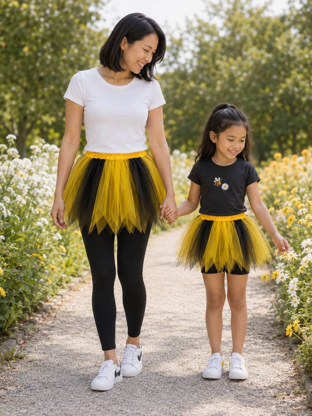 Yellow & Black Fairy Costume Pixie Tutu Skirt for Kids, Adults, Plus