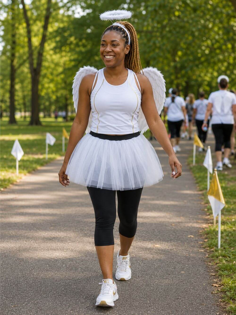 White Adult Size Women's 5K Running Tutu Skirt Costume