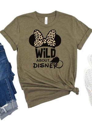 Wild About Disney Mom T-Shirt Bella + Canvas Unisex Jersey Short Sleeve Tee - Many Colors - Sydney So Sweet