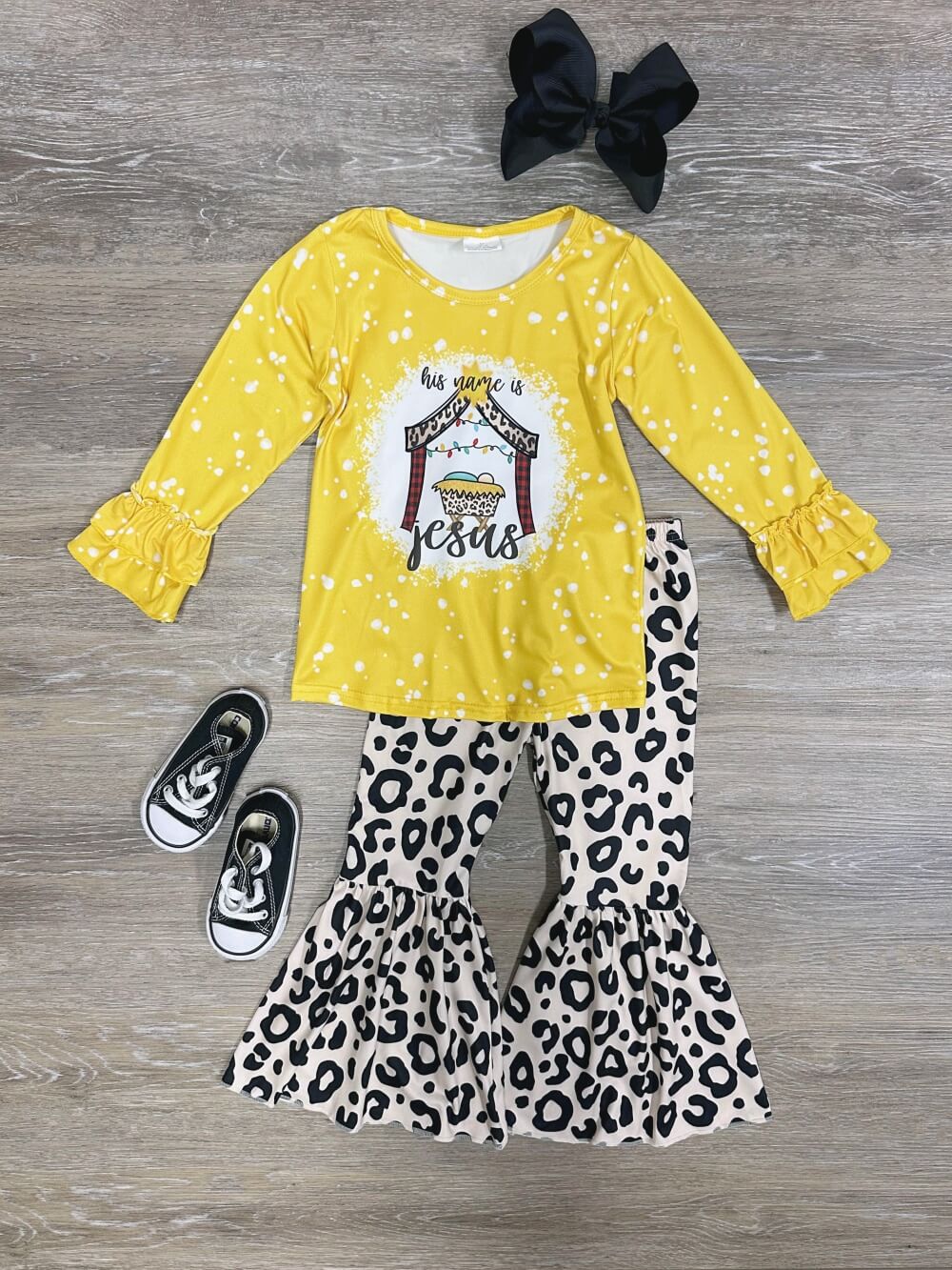 Wild About Jesus Girls Christmas Bell Bottom Outfit - Sydney So Sweet