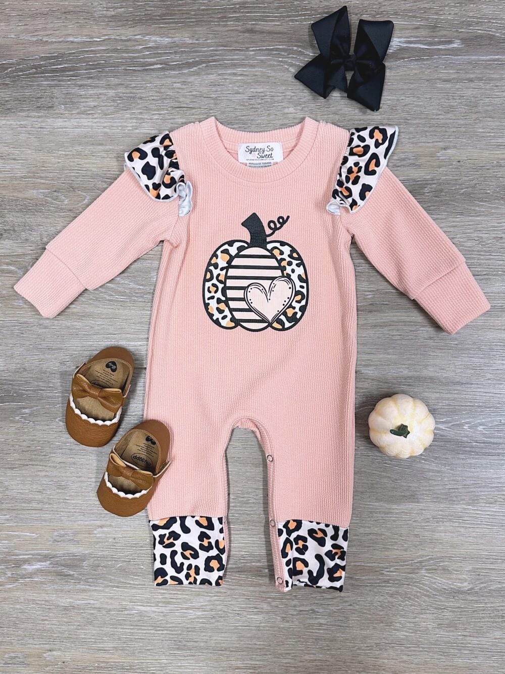 Wild Love for Pumpkins Girls Baby Romper - Sydney So Sweet