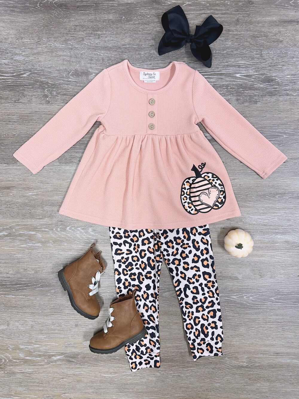 Wild Love for Pumpkins Tunic &amp; Leggings Girls Outfit - Sydney So Sweet