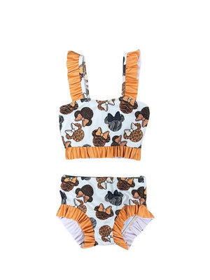 Wild One Mouse Girls Ruffle Tankini Swimsuit - Sydney So Sweet