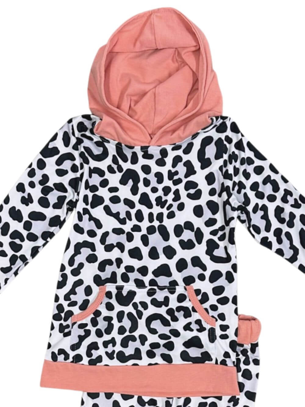 Wild & Cozy Girls Leopard Lounge Hoodie Outfit - Sydney So Sweet