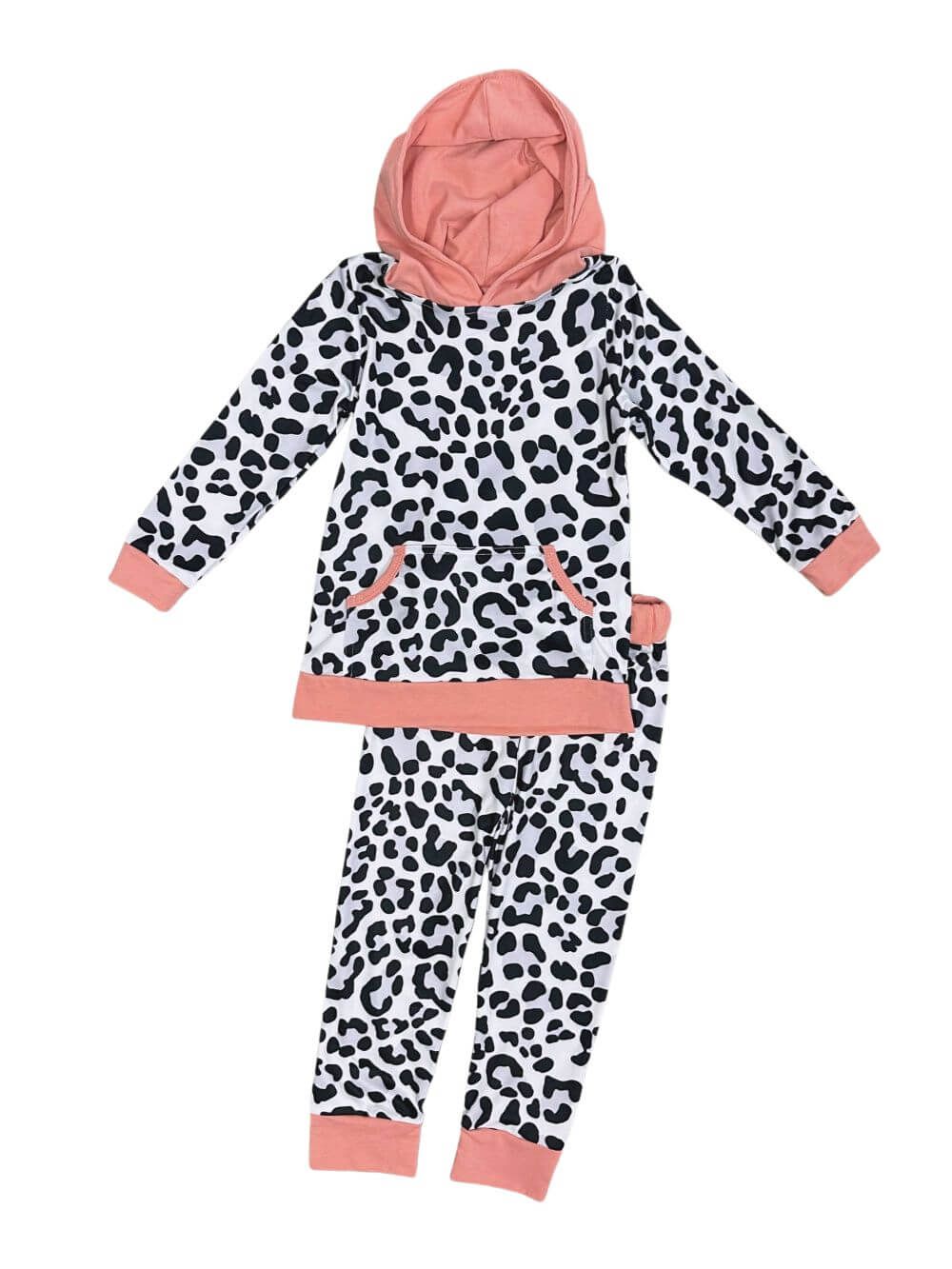 Wild & Cozy Girls Leopard Lounge Hoodie Outfit - Sydney So Sweet