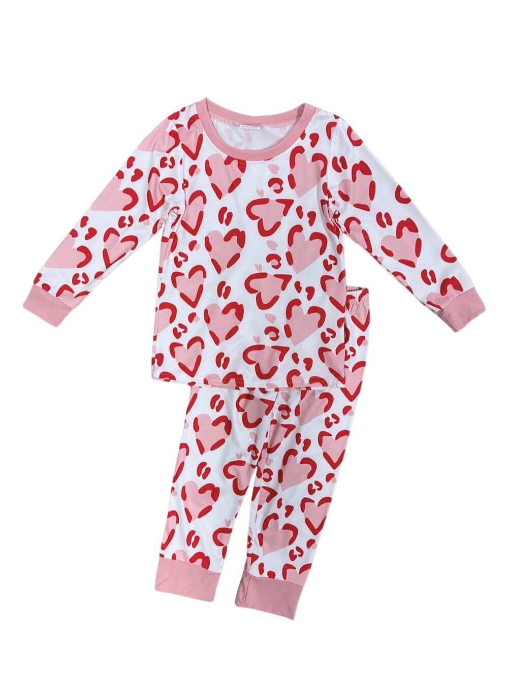 Wild at Heart Girls Long Sleeve Pink & Red Pajamas - Sydney So Sweet