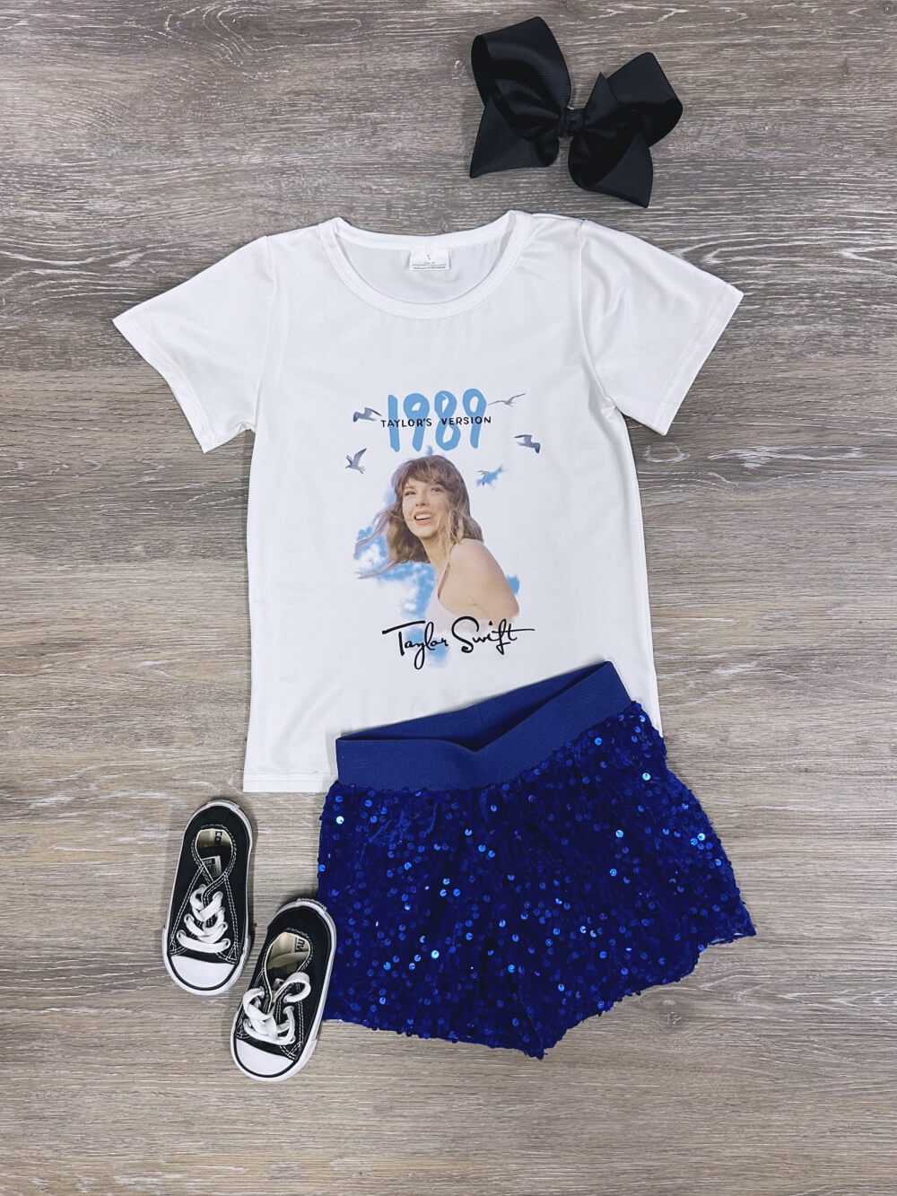 Wildest Dreams Blue Sequin Shorts Girls Concert Outfit - Sydney So Sweet