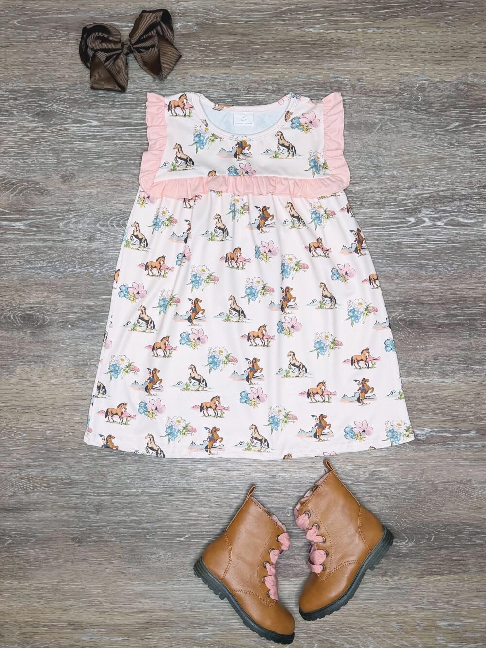 Wildflower Horse Ranch Girls Scalloped Dress