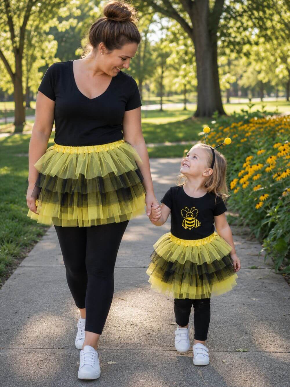 Yellow and Black 6 Layer Tutu Skirt Costume for Girls, Women, Plus