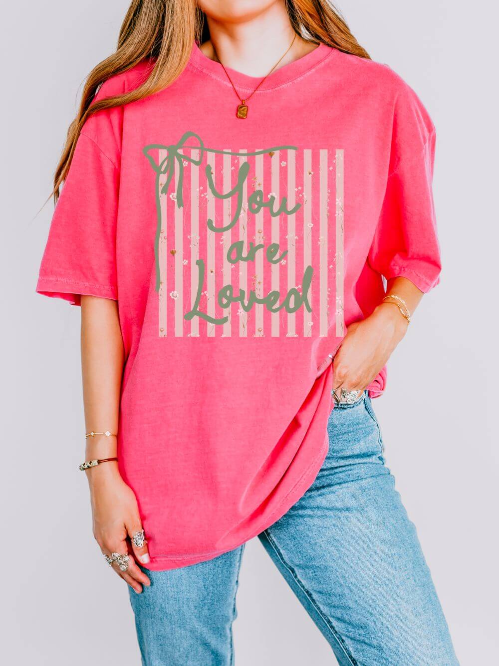 You are Loved John 3:16 Graphic T-Shirt Christian Faith Graphic Tee