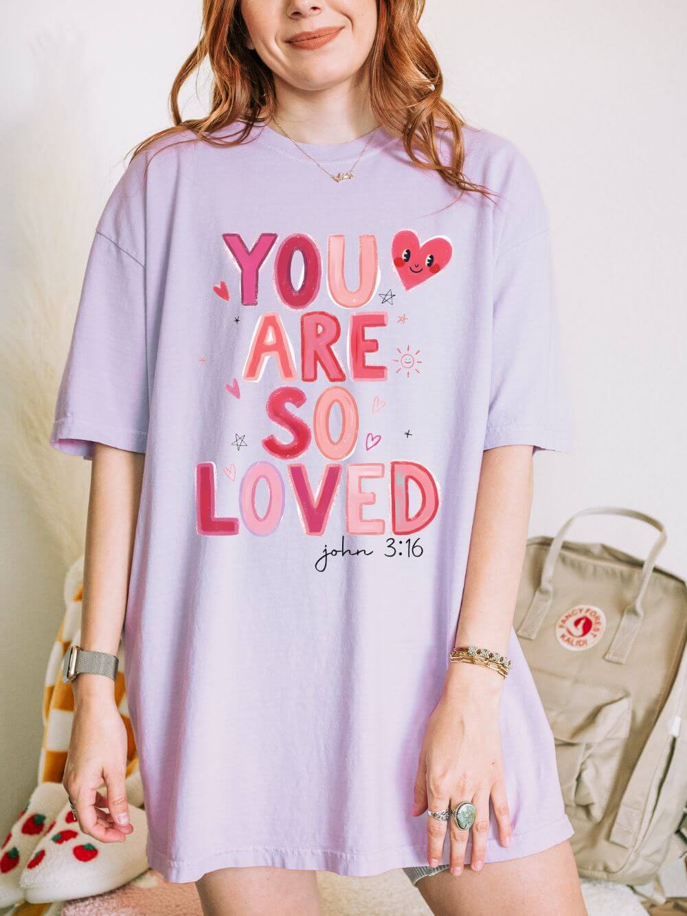 You Are So Loved John 3:16 Valentine's Day Graphic T-Shirt Unisex Short Sleeve Tee - Sydney So Sweet