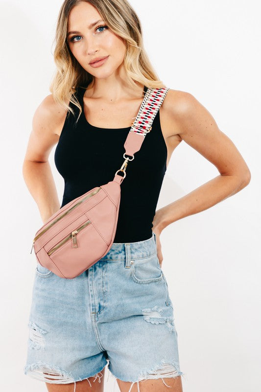 Fame PU Leather Crossbody Bag with Removable Strap - Sydney So Sweet