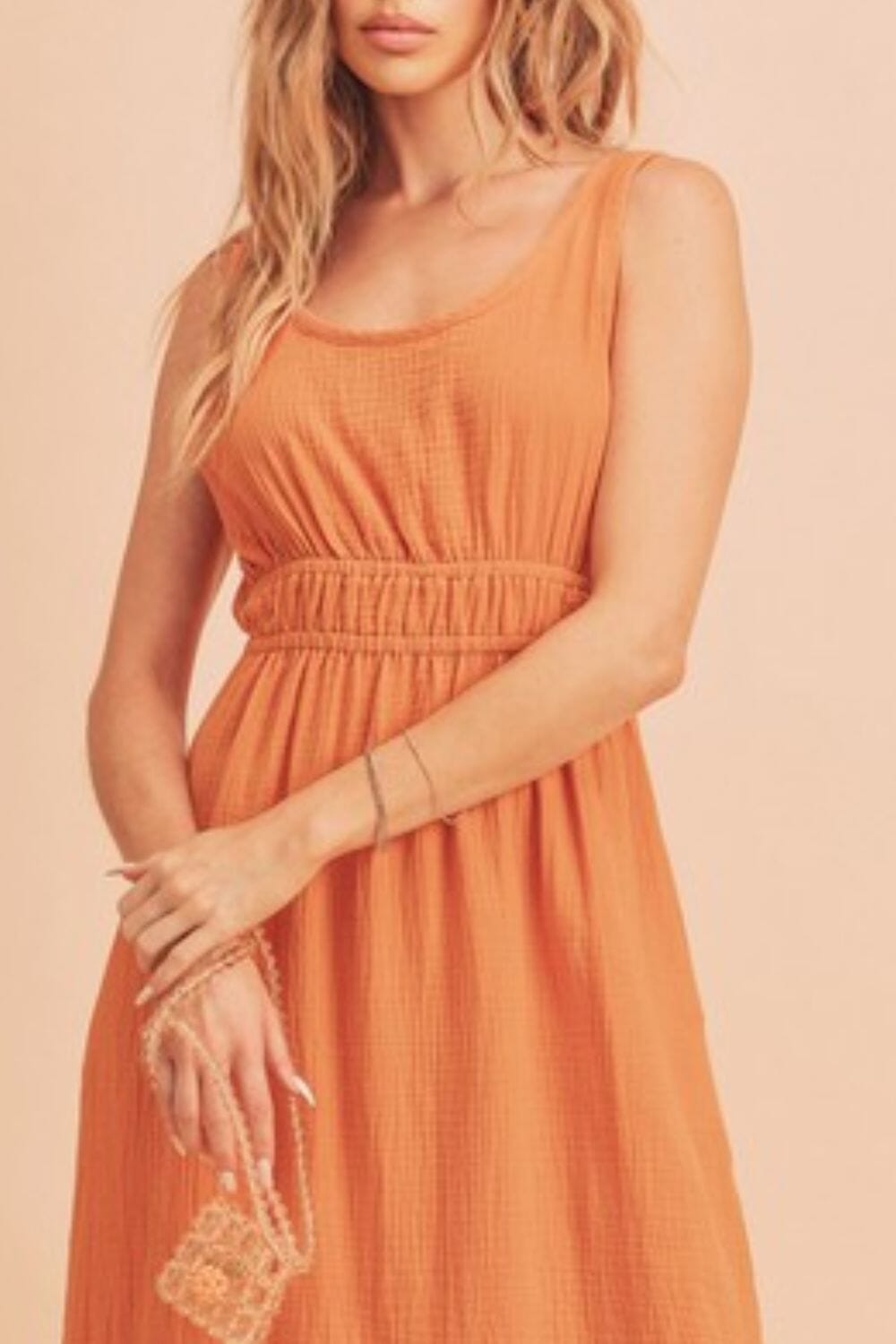 Aemi + Co Side Slit Round Neck Sleeveless Tank Dress - Sydney So Sweet
