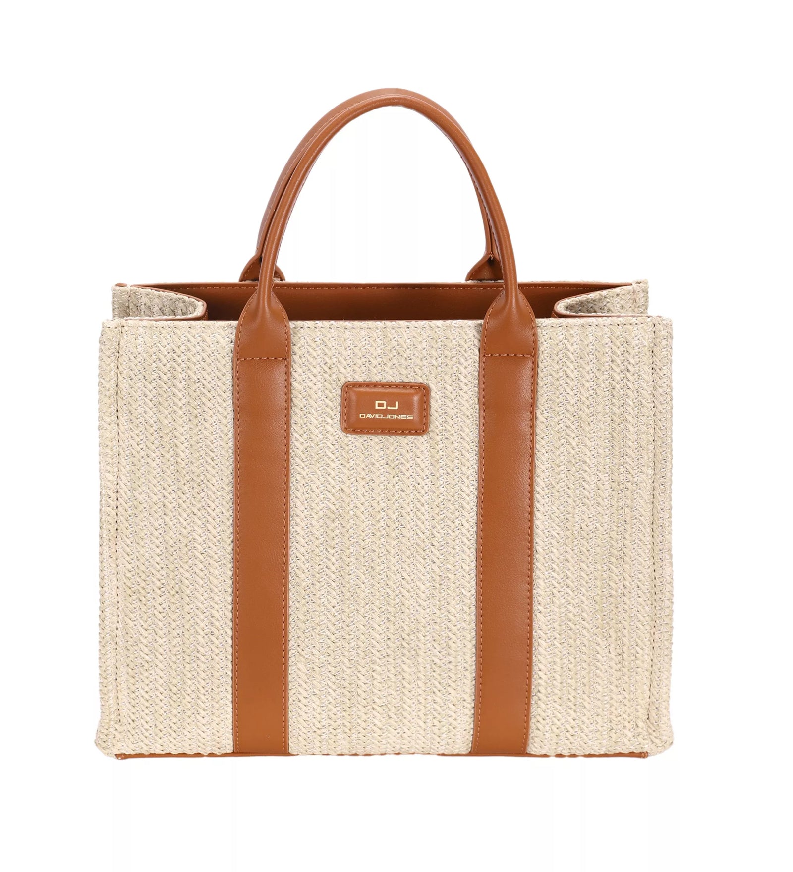 David Jones Square Woven Tote Handbag - Sydney So Sweet