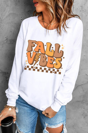 Fall Vibes Women's Graphic Long Sleeve Sweatshirt - Sydney So Sweet