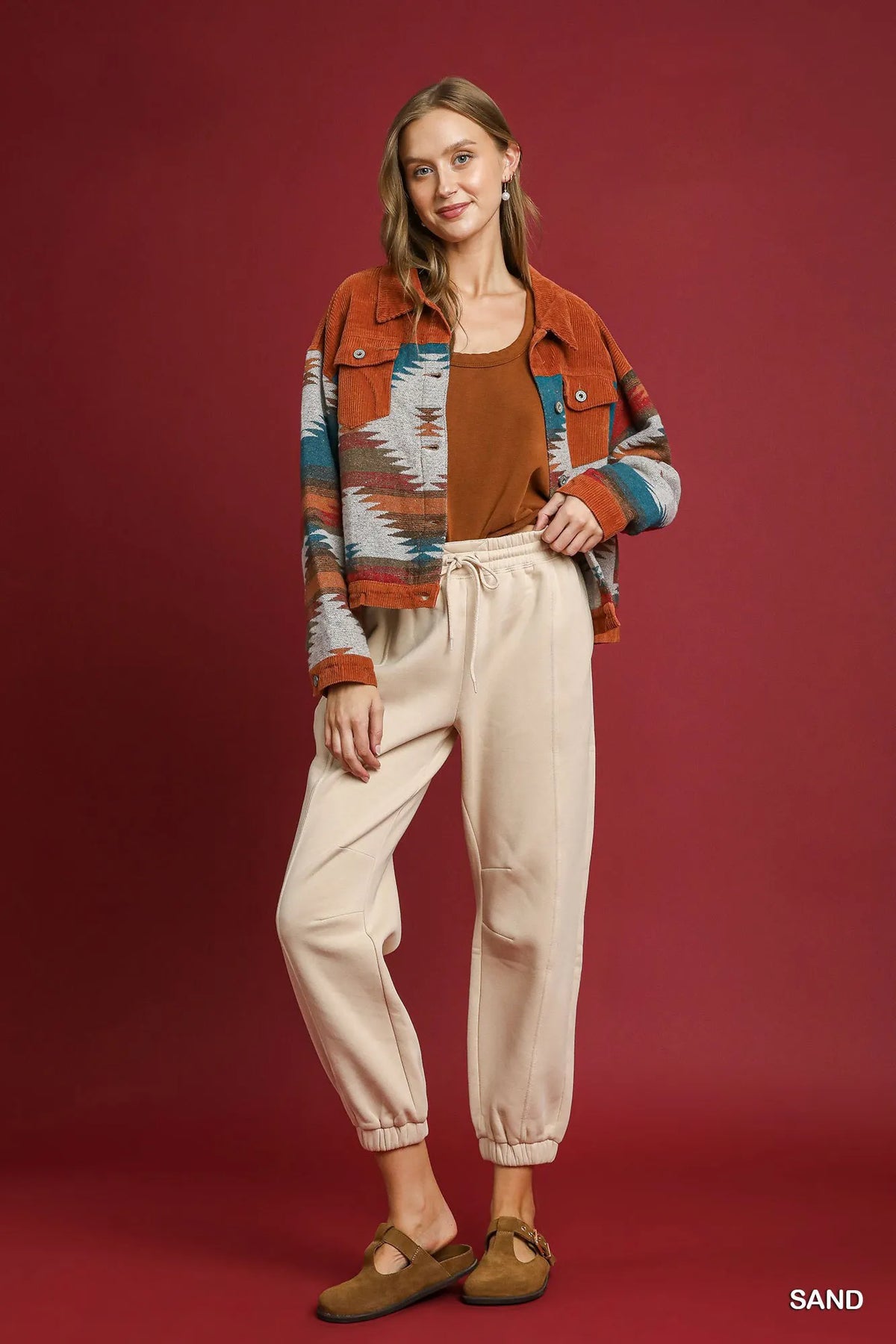 Umgee Fleece Jogger Pants with Drawstring - Sydney So Sweet