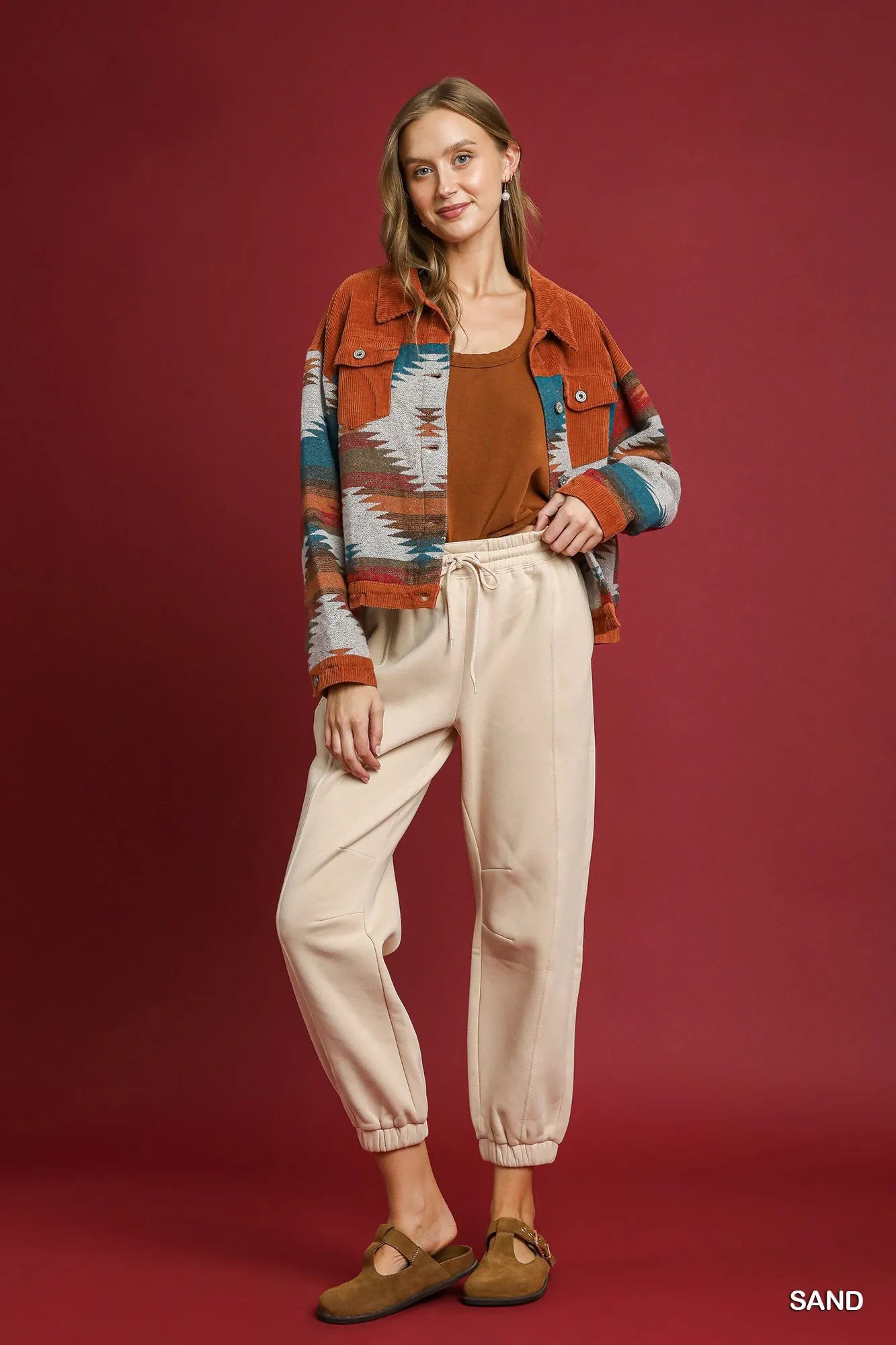 Umgee Fleece Jogger Pants with Drawstring - Sydney So Sweet