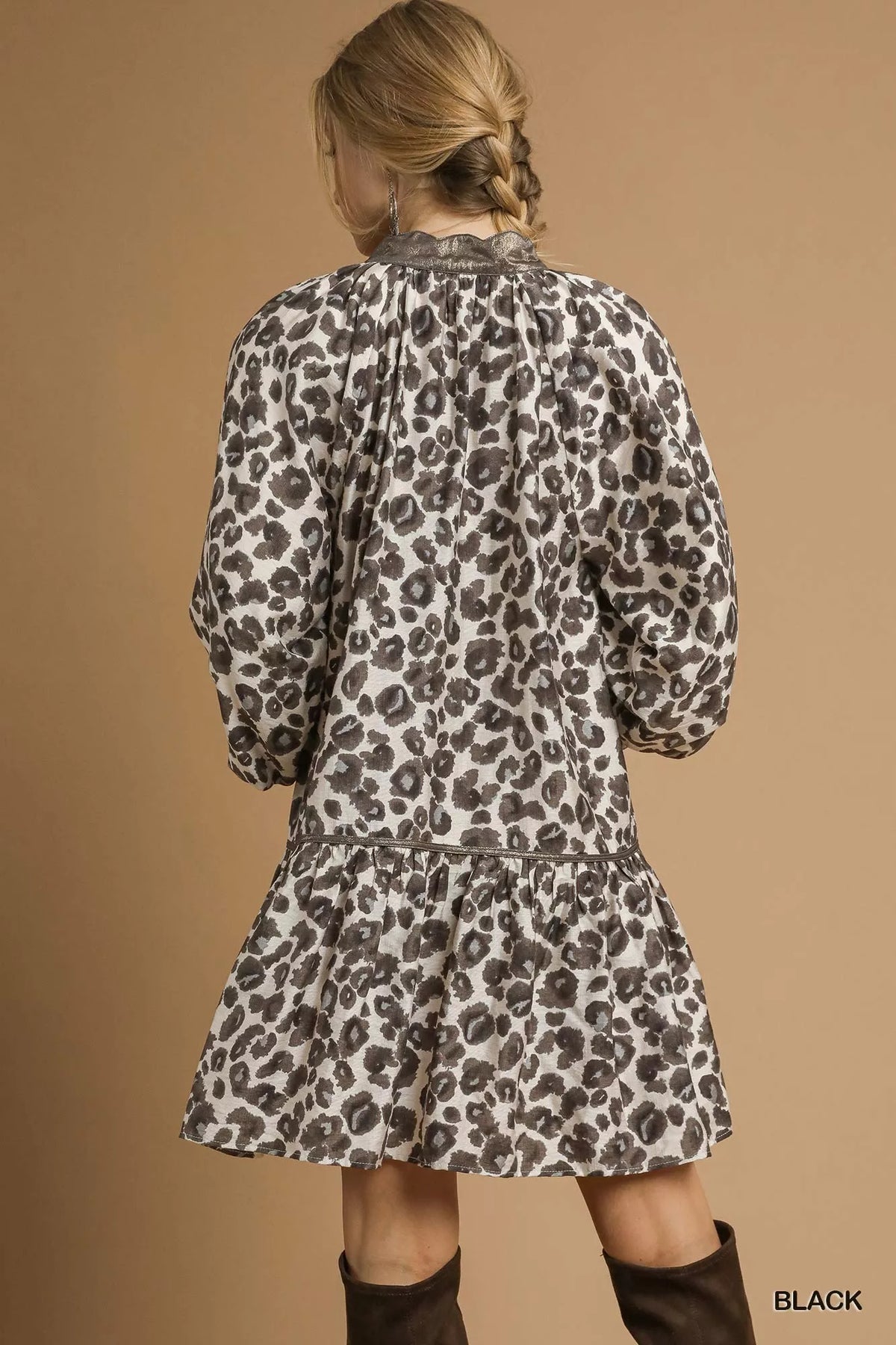 Umgee Leopard Print Tiered Mini Dress - Sydney So Sweet