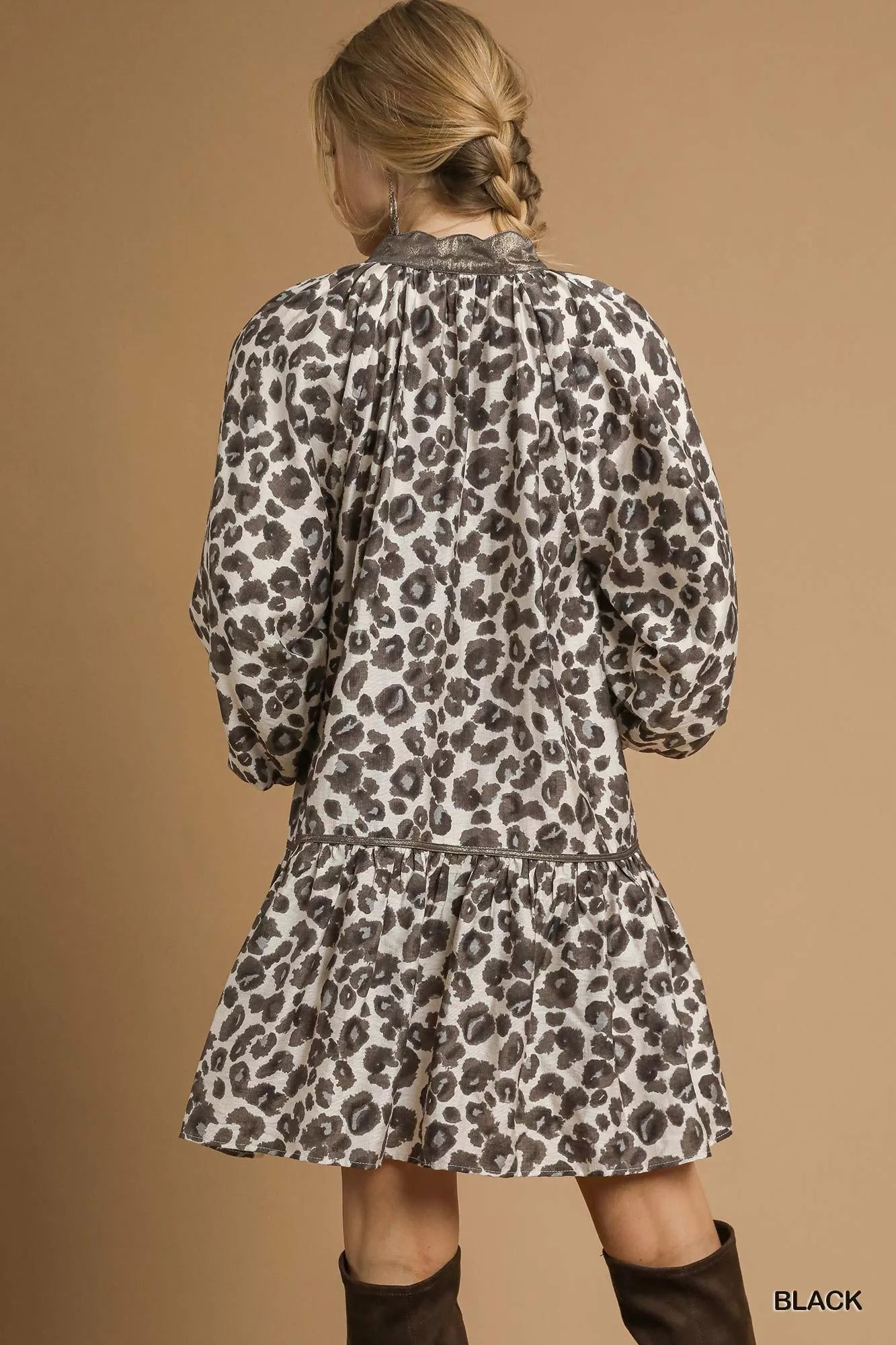 Umgee Leopard Print Tiered Mini Dress - Sydney So Sweet