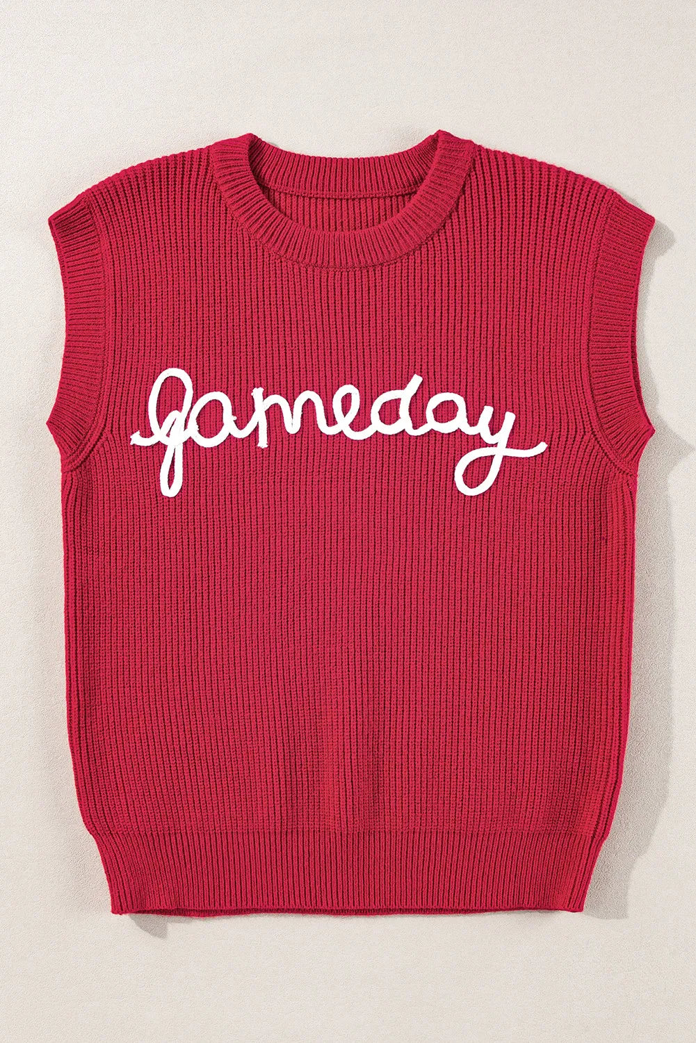 GAME DAY Round Neck Sweater Vest - Sydney So Sweet