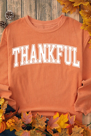 THANKFUL Round Neck Women's Long Sleeve Graphic Sweatshirt - Sydney So Sweet