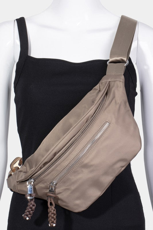 Fame Nylon Crossbody Bag with Adjustable Strap - Sydney So Sweet