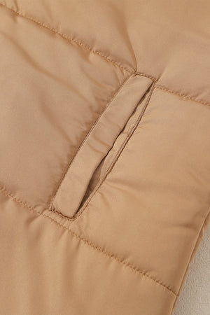 Pocketed Zip Up Vest Coat - Sydney So Sweet