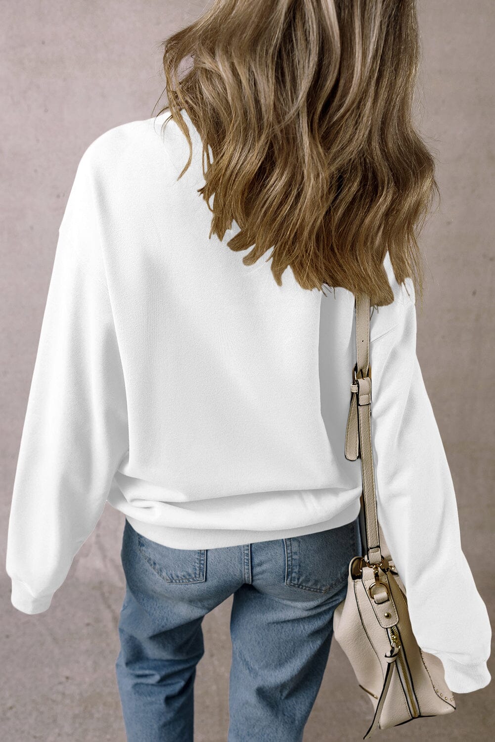 Round Neck Long Sleeve Sweatshirt - Sydney So Sweet