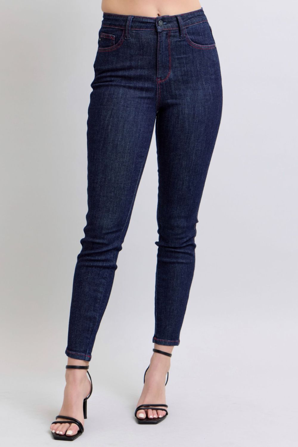 Judy Blue Full Size Heart Shaped Back Pockets Skinny Jeans - Sydney So Sweet