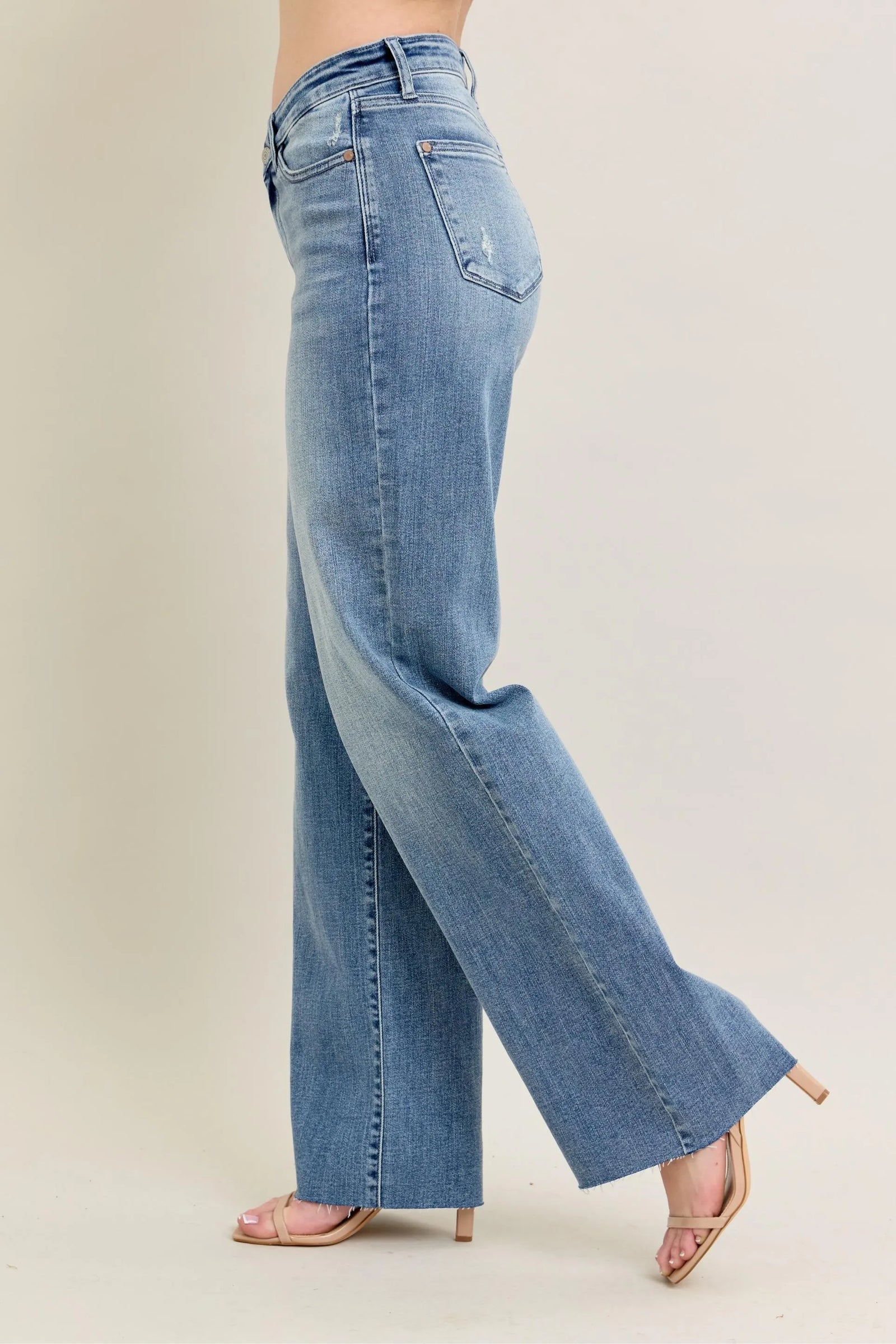 Judy Blue Full Size V - Front Baggy Jeans Plus Size - Sydney So Sweet