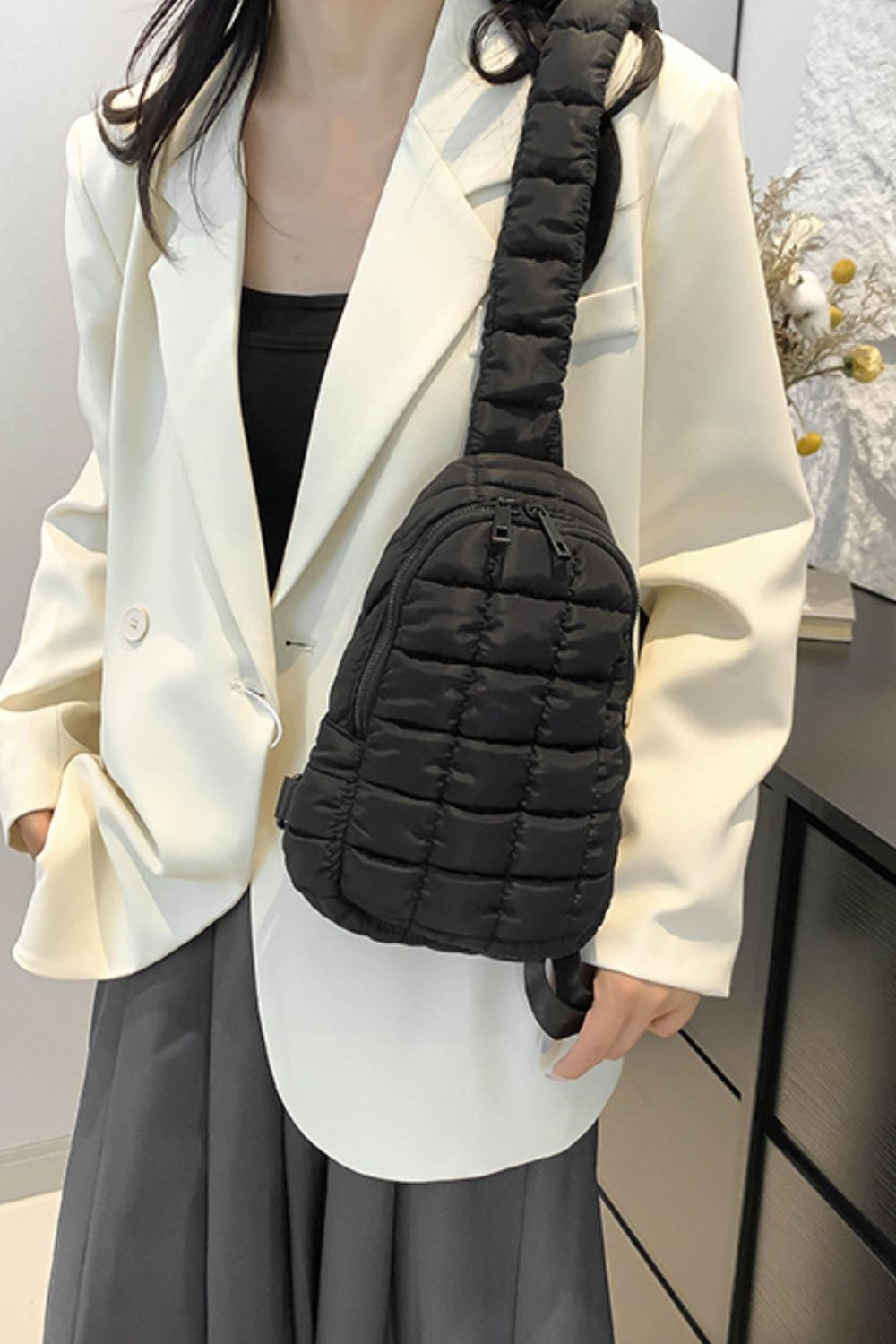 Quilted Nylon Crossbody  Bag - Sydney So Sweet