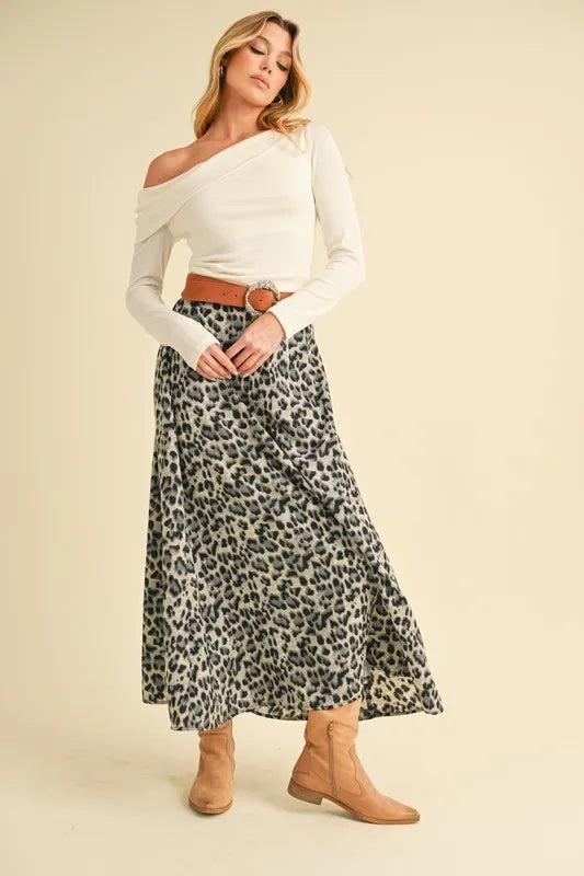 Aemi+Co Leopard Midi Skirt - Sydney So Sweet