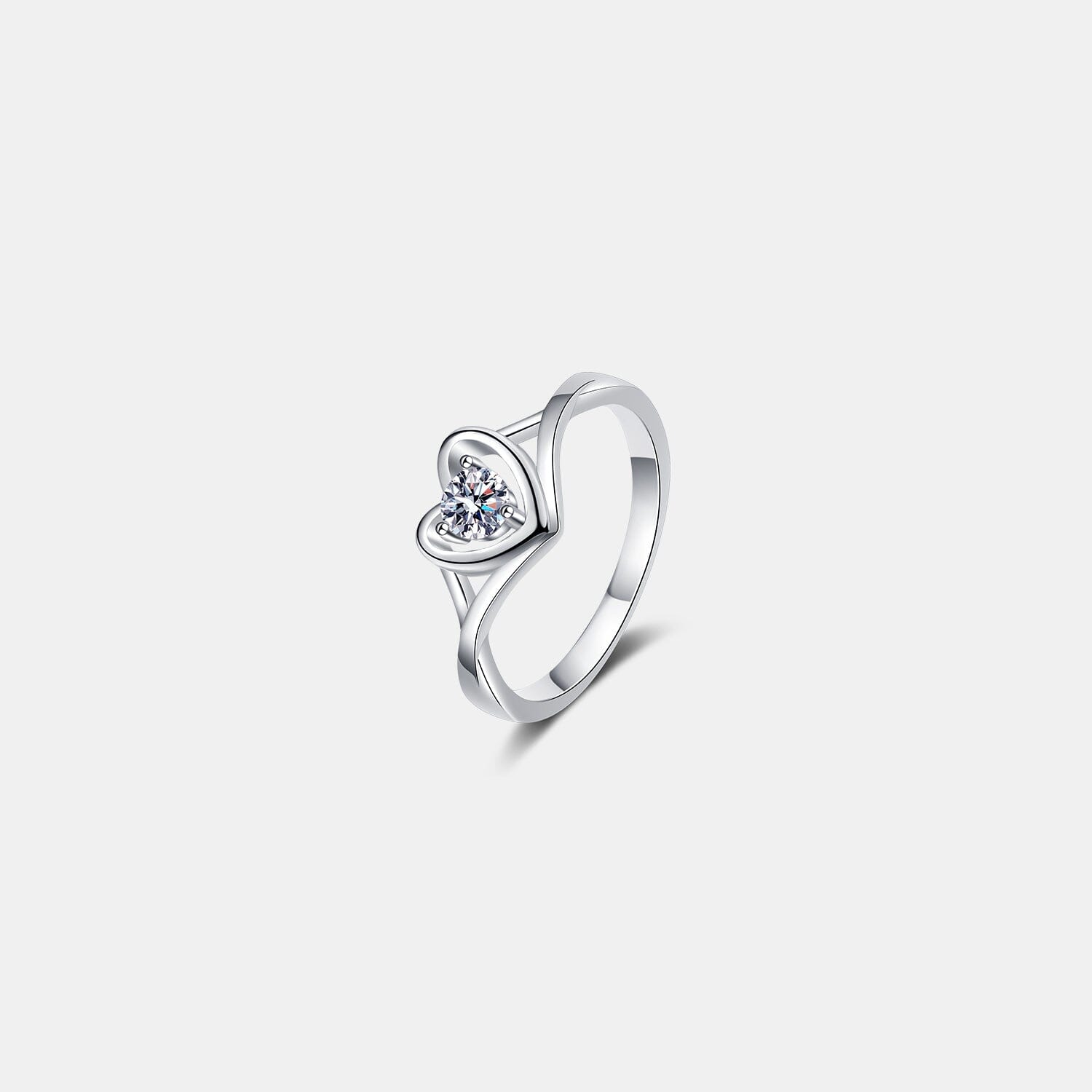 Moissanite Heart 925 Sterling Silver Ring - Sydney So Sweet