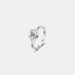 Moissanite Heart 925 Sterling Silver Ring - Sydney So Sweet