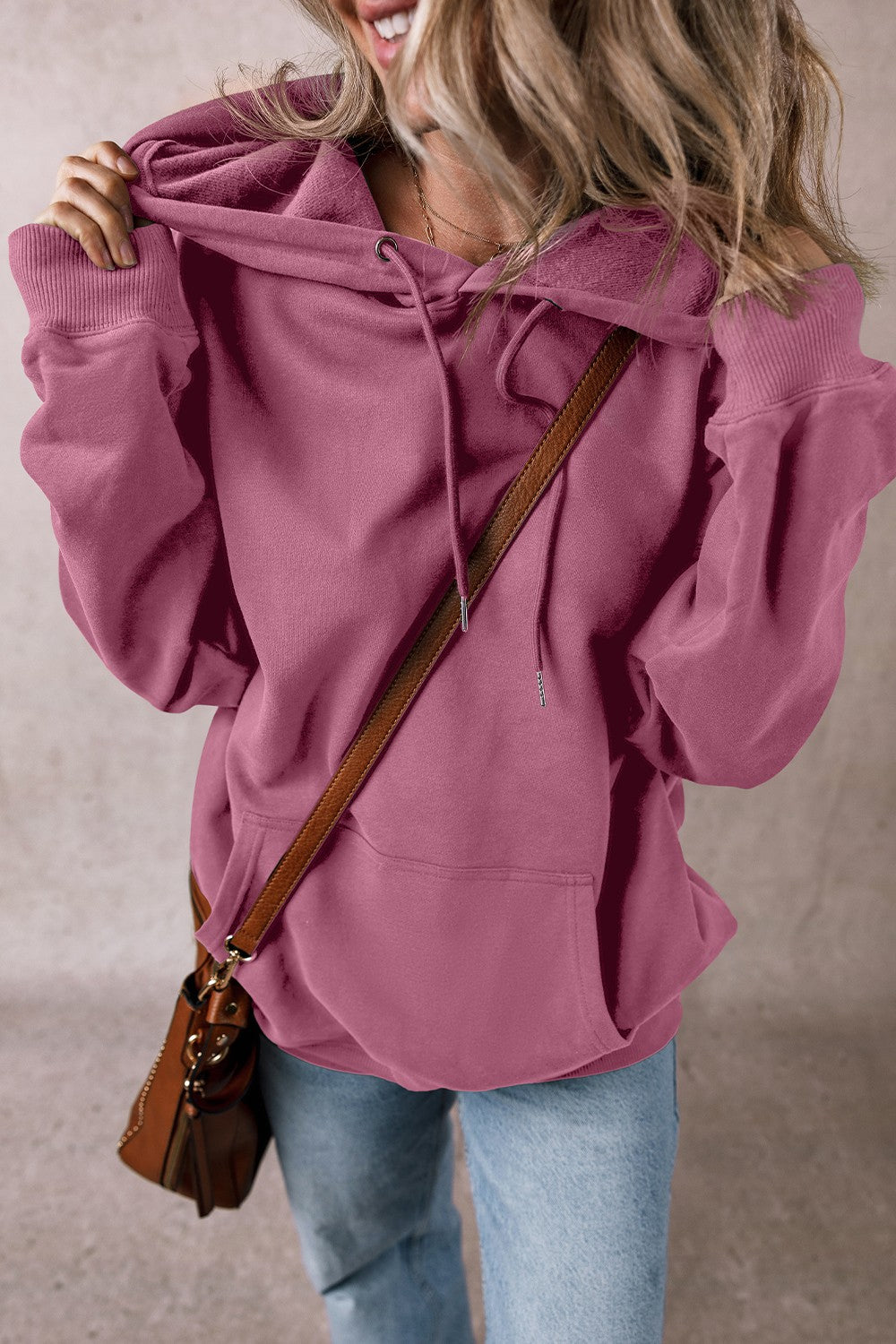 Drawstring Pocketed Long Sleeve Hoodie - Sydney So Sweet