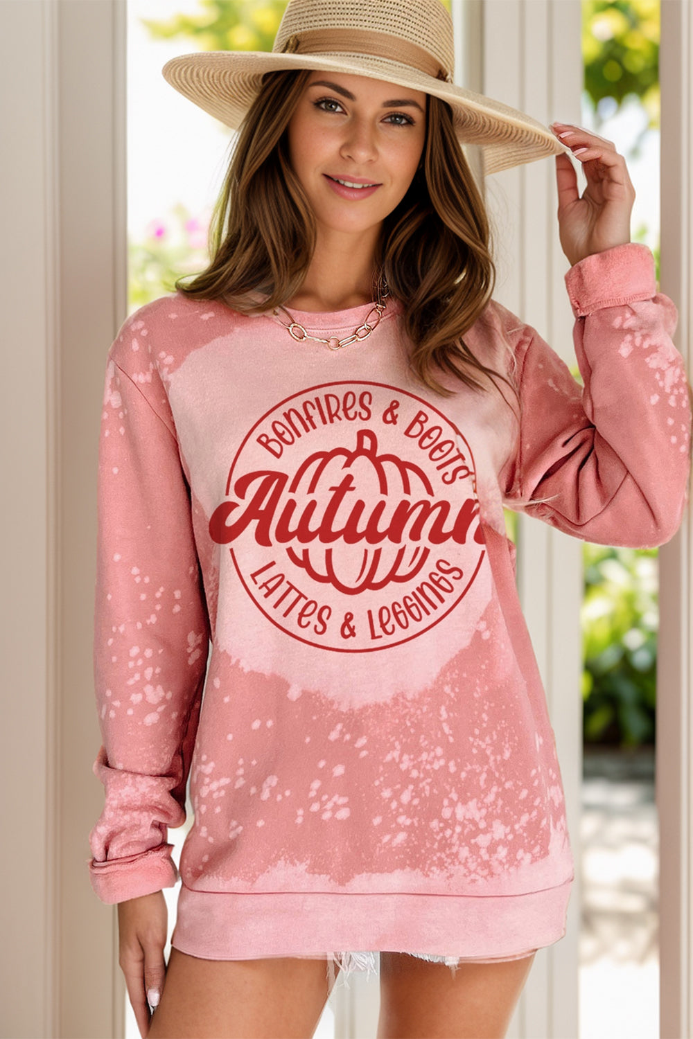 Bonfire Boots Lattes &amp; Leggings Women&#39;s Graphic Long Sleeve Sweatshirt - Sydney So Sweet