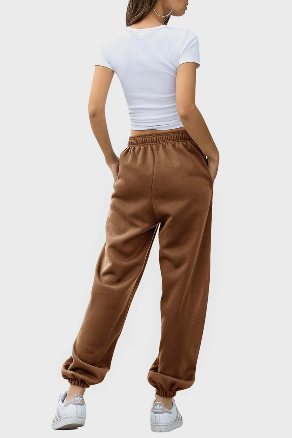 Elastic Waist Joggers with Pockets - Sydney So Sweet