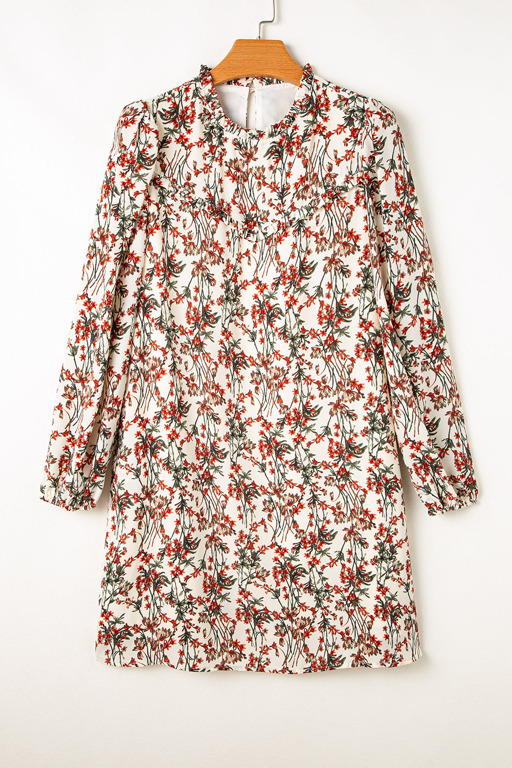 Floral Round Neck Long Sleeve Dress - Sydney So Sweet